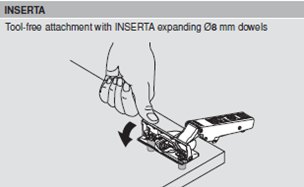 Image of Tool-free fixing a hinge