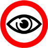 icon image of Eye in red circle