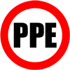icon image of PPE in red circle