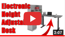 WE Preferred Adjustable Height Desk / Electric Table Lift video clip