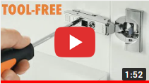 What is a Tool-Less Cabinet Door Hinge video clip