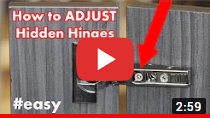 How to adjust kitchen cabinet hinges video clip