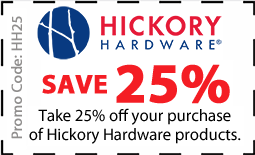 Hickory Hardware Coupon for 25% off Hickory Hardware products - Coupon HH25