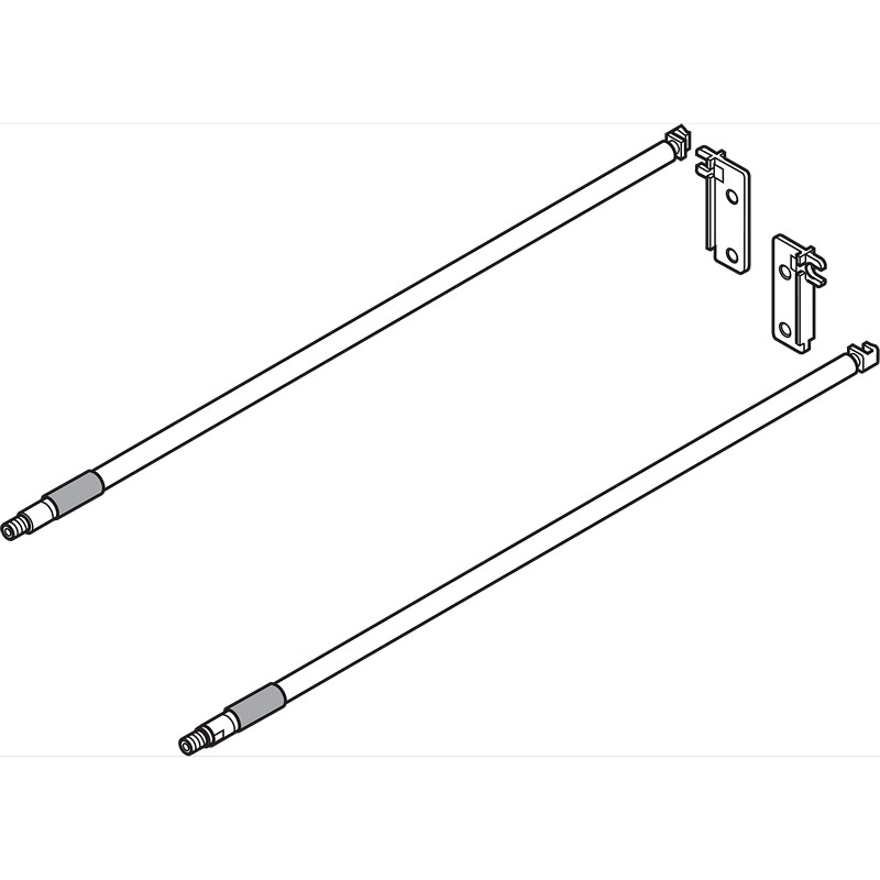 Blum 18" INSERTA Long Side Gallery Rail Set for METABOX White Blum 1810146 Questions & Answers
