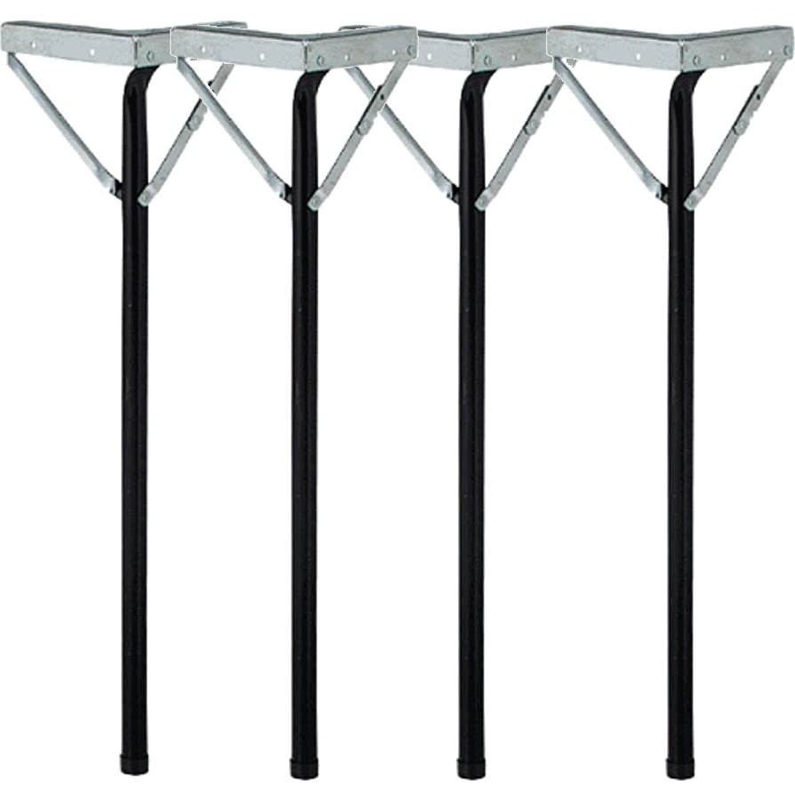 Folding Game Table Leg 1" Dia. x 29" H 4 Legs Per Set Black EBCO FL4 Questions & Answers