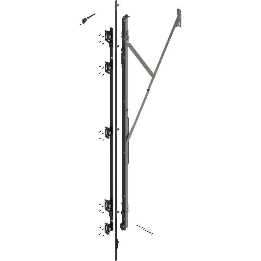 How much does this hinge bracket protrude in the cupboard?