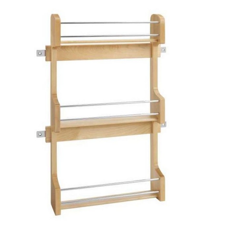 What is the depth of the spice shelves.  Some of my spices are larger than those shown.  What is the max diameter or width of spice container that could be stored on this rack?