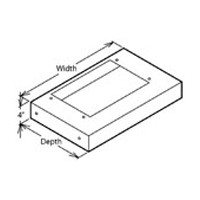 What are the dimensions of the opening in the VMI 9106 SM 30 W Rectangle Hood Liner, Air Pro, Silver