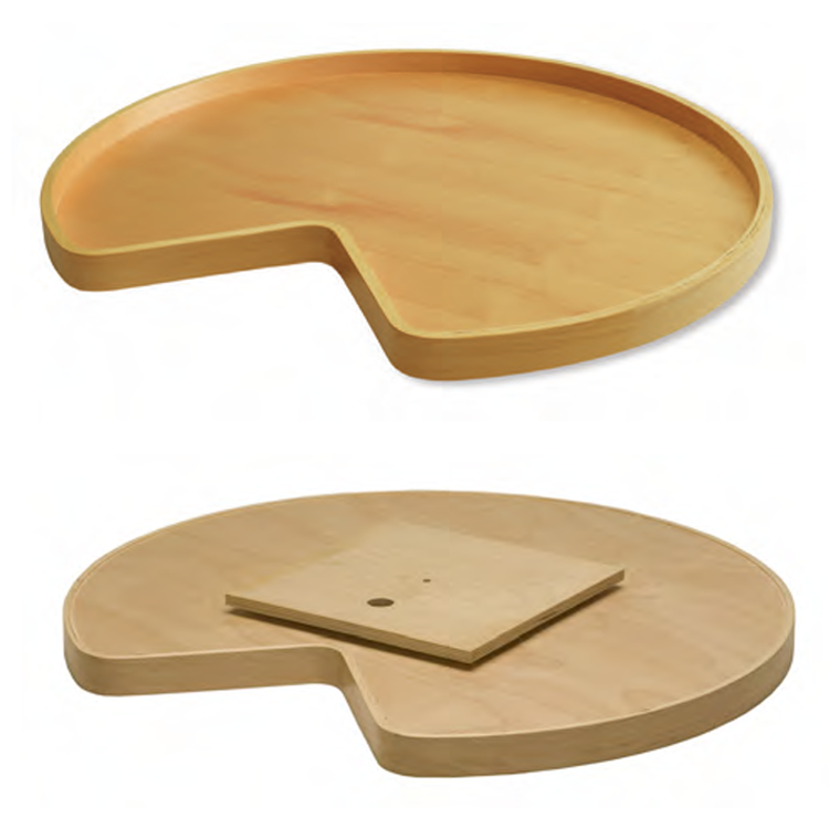 Omega National Products 28" Wood Kidney 2 Shelf Lazy Susa with Swivel Bearing Natural Maple T8228K30MNL1 Questions & Answers