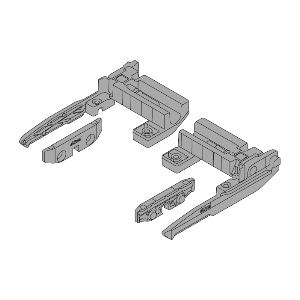 Blum Pull-Out Shelf Lock Set for TANDEM and MOVENTO Orion Grey Blum 295H5700 Questions & Answers