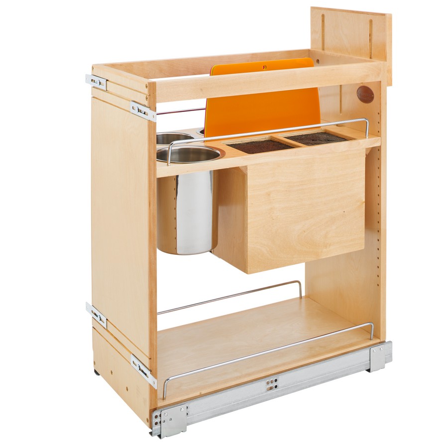 Rev-A-Shelf 11" Base Cabinet Organizer with Knife Block and Soft-Close Maple Rev-A-Shelf 448KB-BCSC-11C Questions & Answers