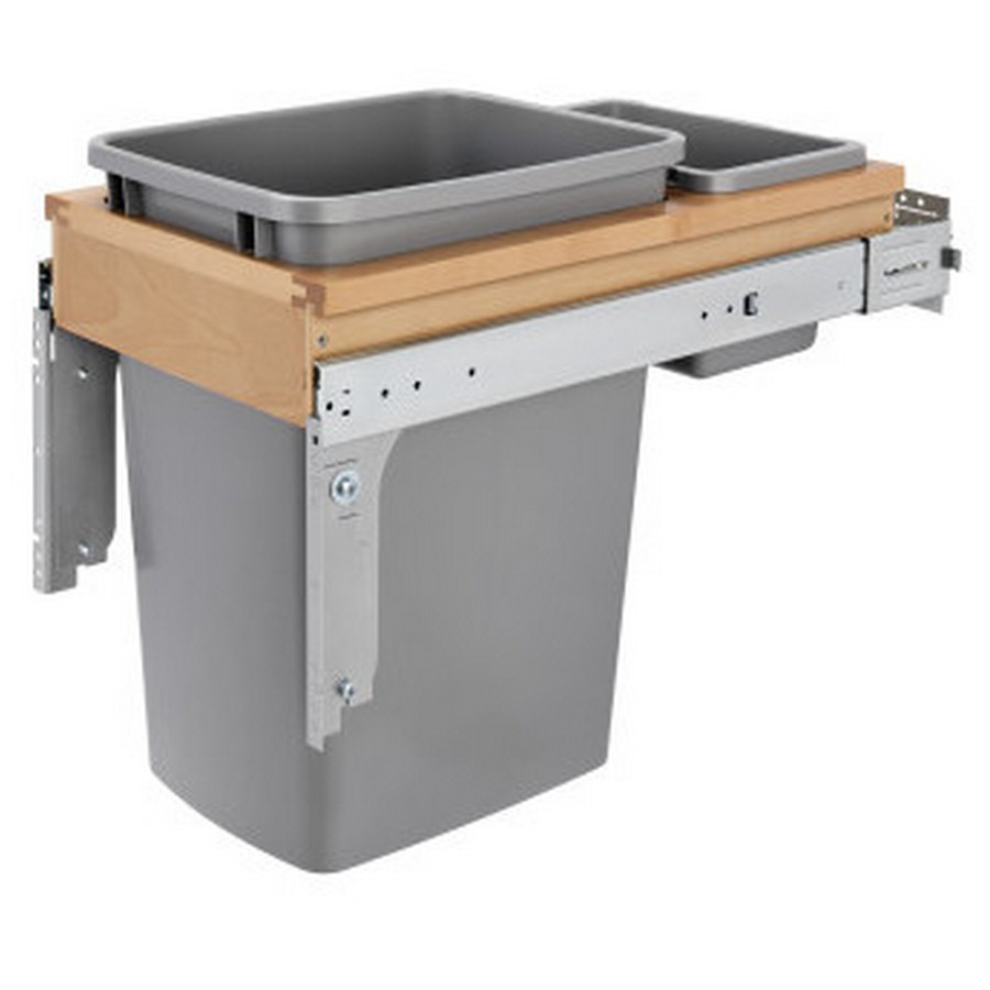 Rev-A-Shelf 4WCTM Top Mount Single 35 Quart Waste Container (Inset) Maple Rev-A-Shelf 4WCTM-12INDM-1 Questions & Answers