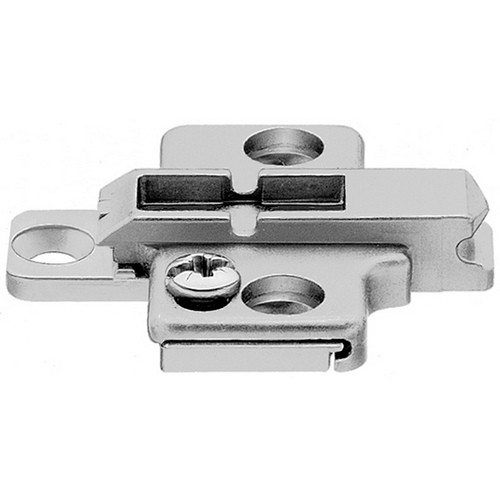 What is the setback for a Blum hinge plate?