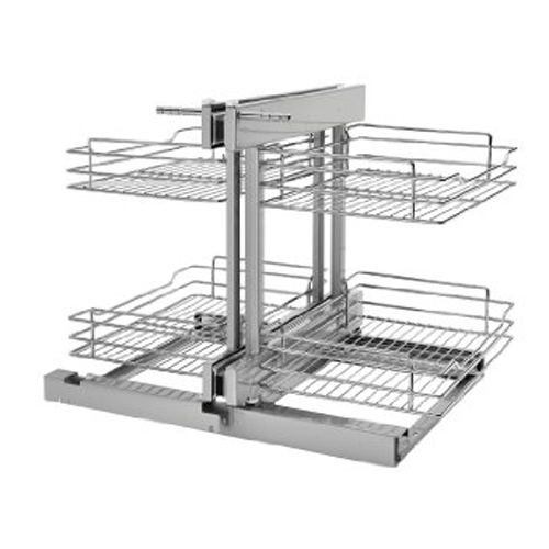 I have an application the same as picture 3, my issue is the stove is to the immediate left, the stove with lower handle measures 7” out from the face of the cabinet! Will the shelf pull out enough to clear the handle? Note: This cabinet has a blind right, immediately to the left is the sink base. This is an L shaped kitchen.