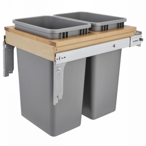 Can this trash pull out far enough to use with inset doors and be able to remove the back trash?  Do you have over travel slides that will work for the trash pull outs?