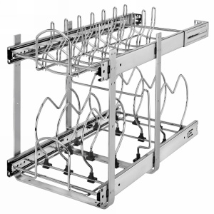 Rev-A-Shelf 12" Two-Tier Cookware Organizer Chrome Rev-A-Shelf 5CW2-1222-CR Questions & Answers