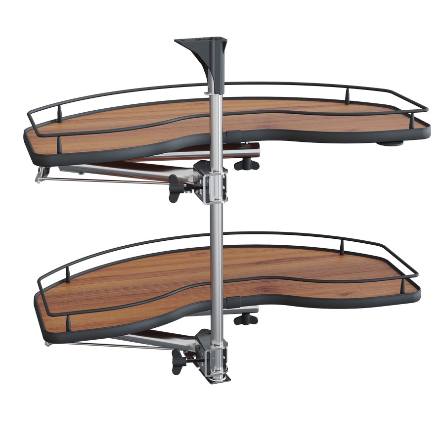 CORNERSTONE Swing Scalea Blind Corner Pull-Out for 18" Opening Carbon Steel Gray/Walnut Vauth-Sagel Questions & Answers