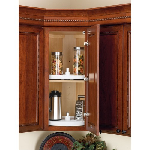 Rev-A-Shelf 24" Polymer Full Circle 1 Shelf Only Lazy Susan White Independently Rotating Rev-A-Shelf 3071-24-11-52 Questions & Answers