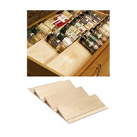 Are there any spice drawer inserts available that are 16 inches deep and 24-25" wide? I have a new island with rather shallow drawers. Those are the only non-traditional drawers in the kitchen.