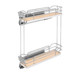 Rev-A-Shelf 6-1/4" Two-Tier Wire Organizer with Blum Soft-Close Gray Rev-A-Shelf 5322-BCSC-5-GR Questions & Answers