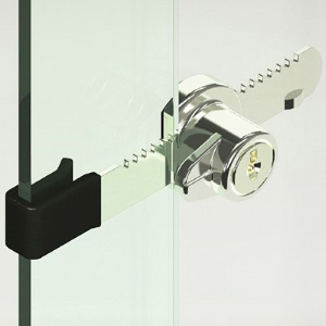 Sliding Glass Door Lock for 1/4" Glass Key # 101TA Bright Nickel CompX Timberline L1-330-101TA Questions & Answers