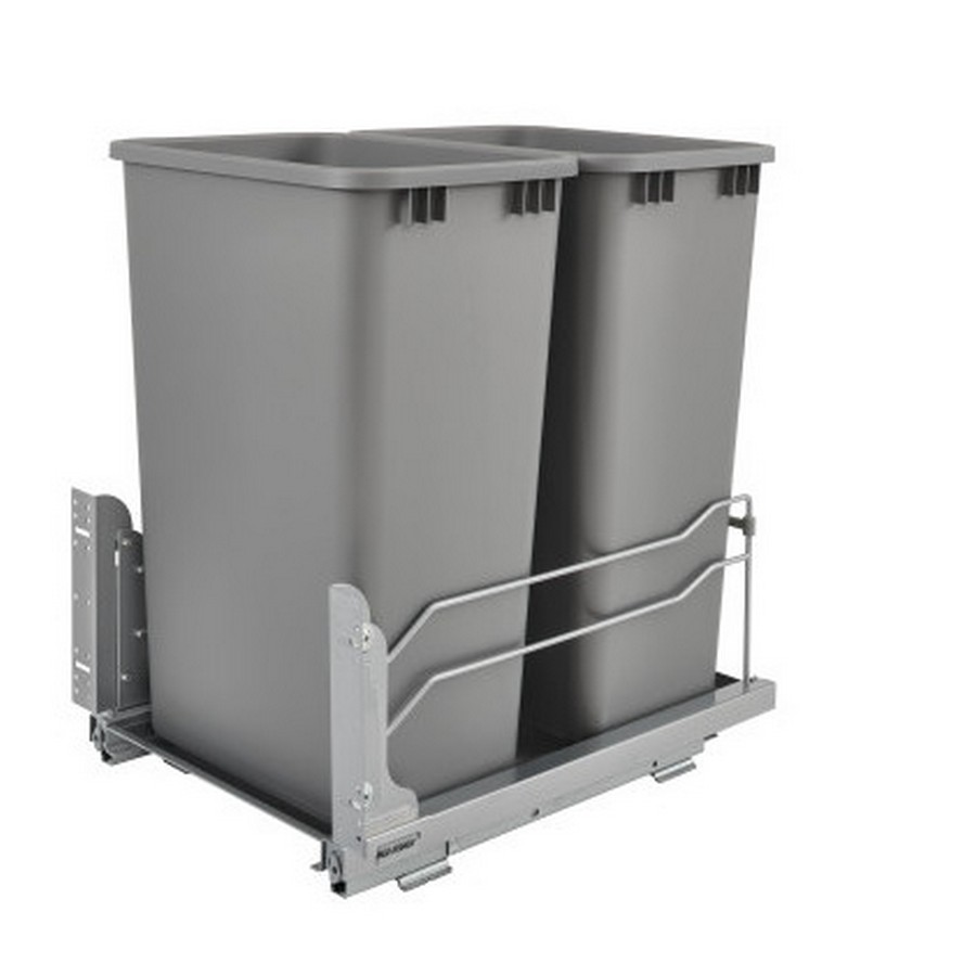 Rev-A-Shelf 53WC Double 50 Quart Bottom Mount Waste Container Silver Rev-A-Shelf 53WC-2150SCDM-217 Questions & Answers