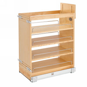 Thanks for the info. Was concerned about the sides of this pantry pull out. My width is 15", this is 9". Is there a way for the slide to extend on both sides? Thank for your help.