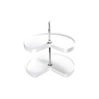 Rev-A-Shelf 32" Polymer Kidney 2 Shelf Lazy Susan White Independently Rotating Rev-A-Shelf 6472-32-11-52 Questions & Answers