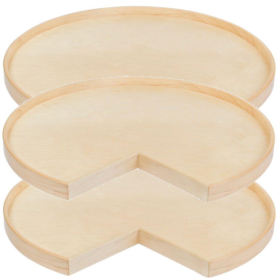 22" Contender Series Pie Cut Lazy Susan Trays Only Bulk-3 Pre-Finished Birch/Maple Century Components CONSHO22PCPF Questions & Answers