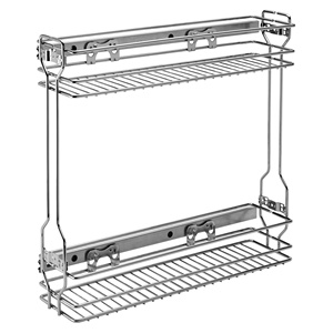 Rev-A-Shelf 5-1/2" Two-Tier Base Organizer Pull-Out Chrome Rev-A-Shelf 548-06CR-1 Questions & Answers