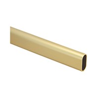 Aluminum Oval Closet Rod 1-3/16" X 9/16" X 96" Dull Brass WE Preferred 53315 47 019 Questions & Answers