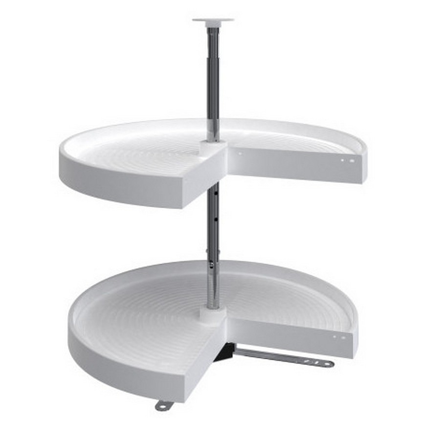Rev-A-Shelf 24" Polymer Pie-Cut 2 Shelf Lazy Susan White Dependently Rotating Rev-A-Shelf LD-2942-24-11-1 Questions & Answers