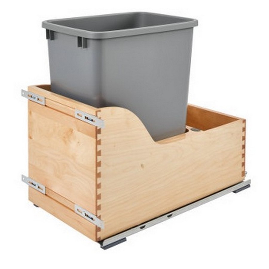 Rev-A-Shelf 4WCSC Single 35 Quart Bottom Mount Waste Container Maple Rev-A-Shelf 4WCSC-1535DM-1 Questions & Answers