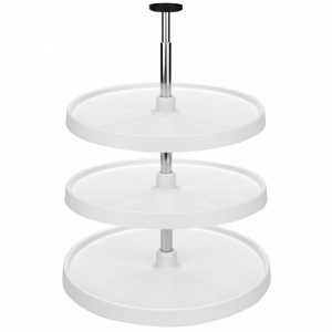 Rev-A-Shelf 20" Polymer Full Circle 3 Shelf Lazy Susan White Independently Rotating Rev-A-Shelf 3073-20-11-536 Questions & Answers