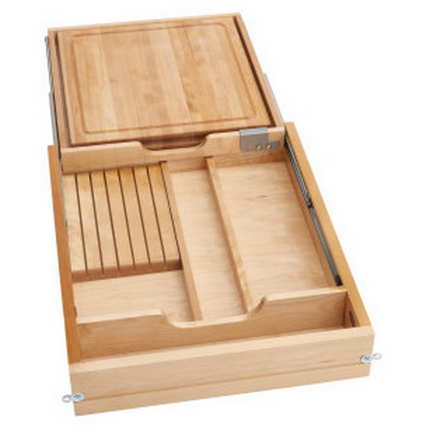 Rev-A-Shelf 21" Knife and Cutting Board Drawer No Slides Maple Rev-A-Shelf 4KCB-21H-1 Questions & Answers
