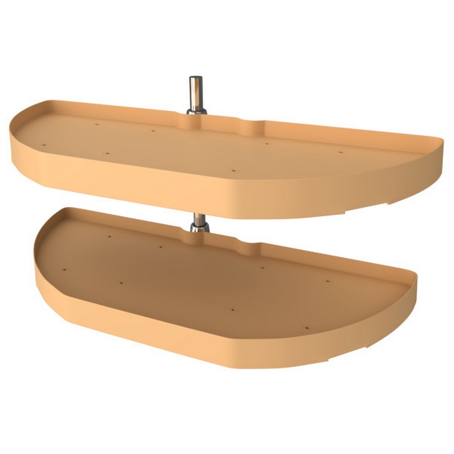 Rev-A-Shelf 31" Polymer Half Moon 2 Shelf Pivot and Slide Lazy Susan Almond Rev-A-Shelf 6882-31-15-570 Questions & Answers
