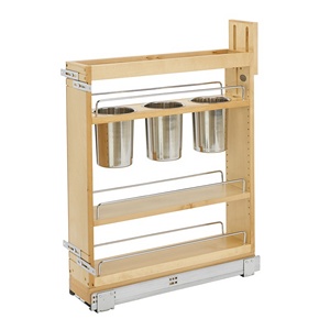 Rev-A-Shelf 5" Base Cabinet Organizer with 3 Utensil Bins Maple Rev-A-Shelf 448UT-BCSC-5C Questions & Answers