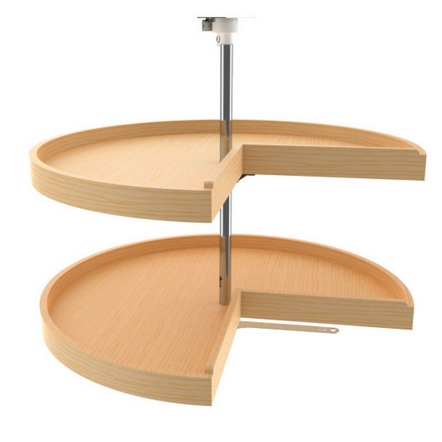 Rev-A-Shelf 31" Wood Pie-Cut 2 Shelf Lazy Susan Natural Maple with Polymer Hardware Rev-A-Shelf 4WLS942-31P-52 Questions & Answers