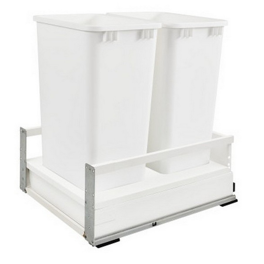 Rev-A-Shelf TWCSC Double 50 Quart TANDEM Bottom Mount Waste Container White Rev-A-Shelf TWCSC-2150DM-2 Questions & Answers