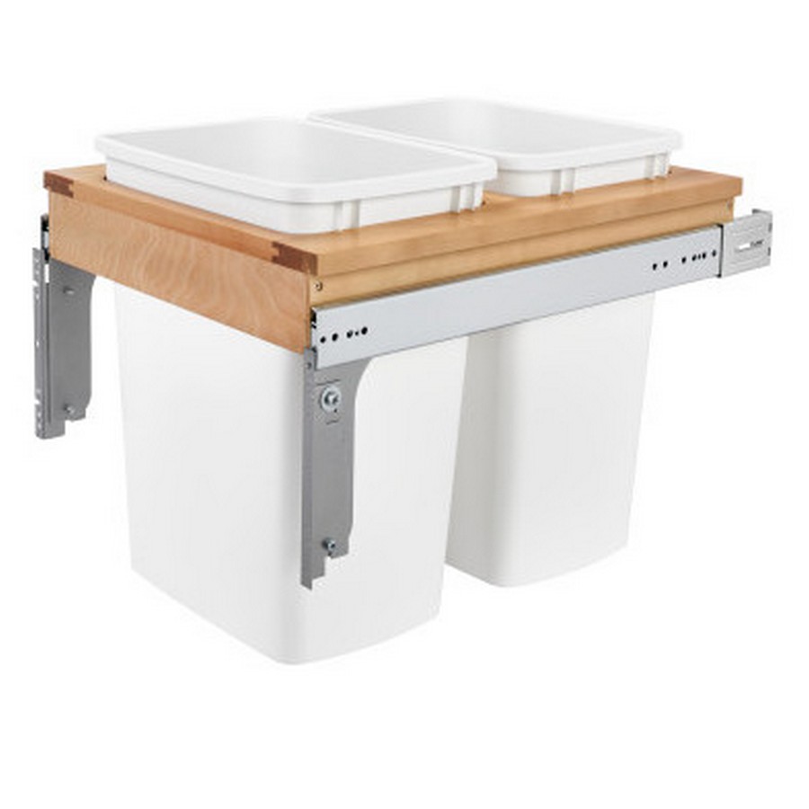 Rev-A-Shelf 4WCTM Top Mount Double 50 Quart Waste Container Maple Rev-A-Shelf 4WCTM-1850DM2-419-FL Questions & Answers