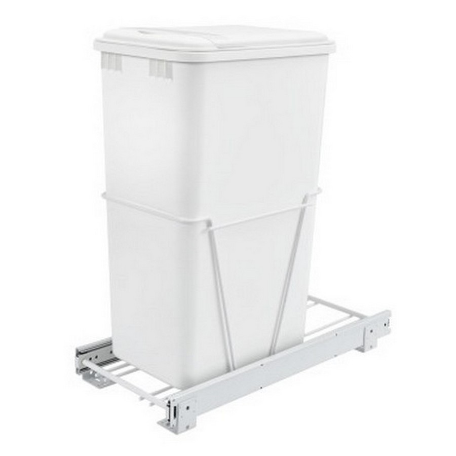 Rev-A-Shelf Single 50 Quart Bottom Mount Full Extension Waste Container White Rev-A-Shelf RV-12PB-50 S Questions & Answers