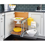 Rev-A-Shelf 15" Two-Tier Blind Corner Organizer with Soft-Close Chrome Rev-A-Shelf 5PSP-15SC-CR Questions & Answers