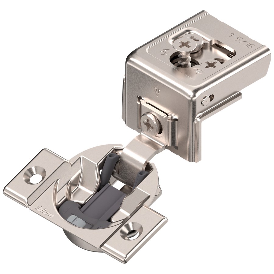 Blum COMPACT CLIP 31C 110° Hinge 1-5/16" Overlay Soft-Closing Screw-On Blum 31C355BS21 Questions & Answers