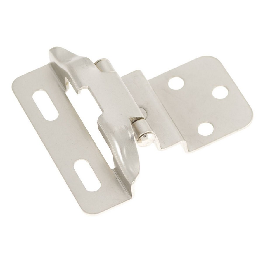 3/8" Offset Partial Wrap Self-Closing Hinge Satin Nickel Hickory Hardware P61030F-SN Questions & Answers