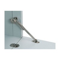 For a wall hung entertainment center with inset doors - down swinging. Looking for a small gas stay to support door? What are the blum hinges for inset and mounting plates?  Thanks Jim