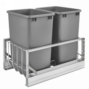 Rev-A-Shelf 5349 Double 35 Quart Bottom Mount Waste Container Aluminum Rev-A-Shelf 5349-18DM-217 Questions & Answers