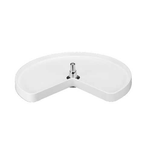 Rev-A-Shelf 32" Polymer Kidney 1 Shelf Lazy Susan with Bottom Mount Hardware White Independently Rotating Rev-A-Shelf 6421-32-11-52 Questions & Answers