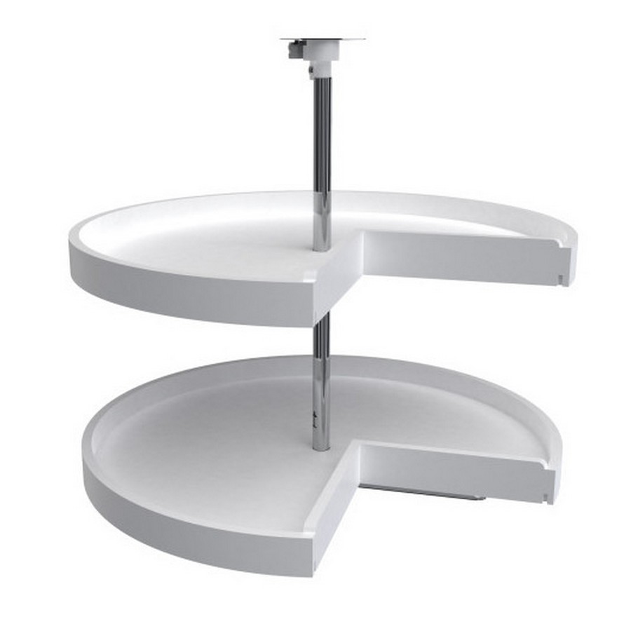 The shelves I need to replace are 27-1/2" in diameter.  I'm concerned that they will stick out past my cabinet door.  Are yours actually 28" or slightly smaller?