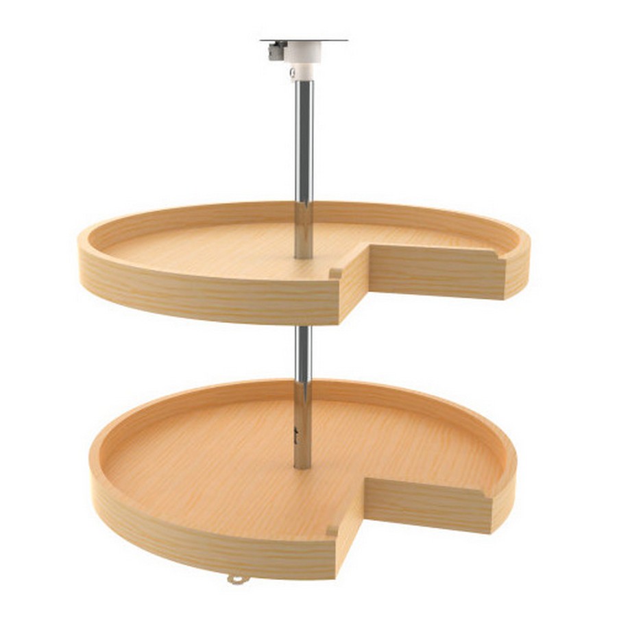 Rev-A-Shelf 24" Wood Pie-Cut 2 Shelf Lazy Susan for 33" Corner Base Natural Maple Rev-A-Shelf 4WLS942-2433-52 Questions & Answers