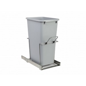 SCB 12" Single 50 Quart Bottom Mount Waste Container Platinum Knape and Vogt SCB12-1-50PT Questions & Answers